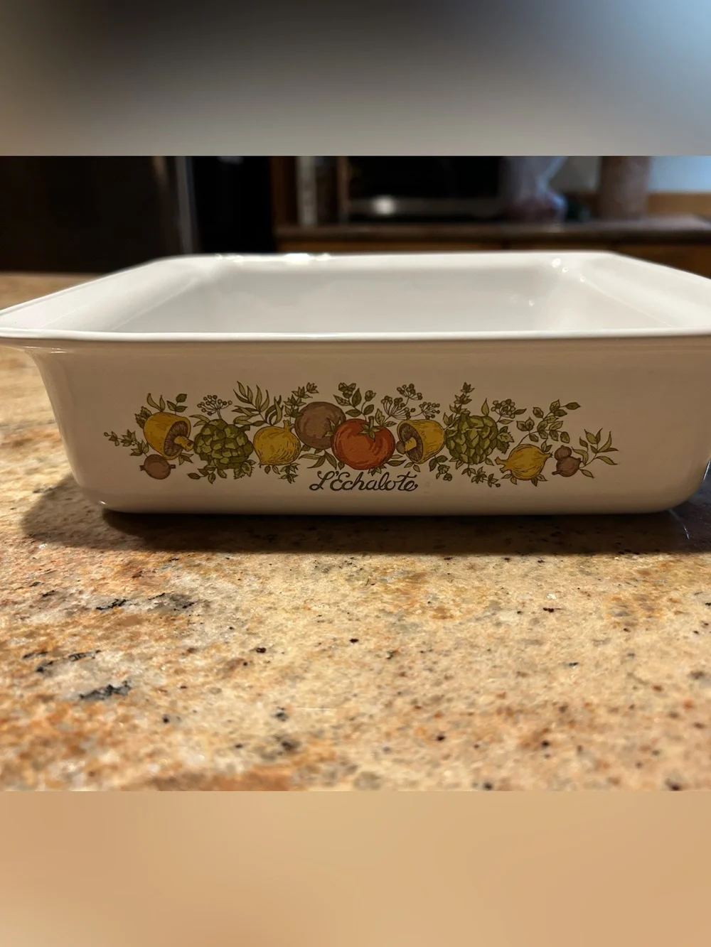 Corningware P-322 “L’Echalote” Spice of Life line Pyroceram Baking Dish 8”x8”x2